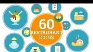 'Restaurant Cafe Food Menu - Flat Animated Icons and Elements | After Effects template'