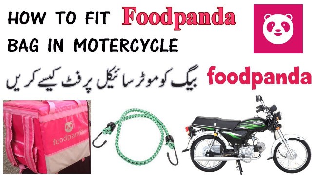 'How To fit foodpanda bag in motercycle / Foodpanda bag ko Bike per fit kaise karen ?'