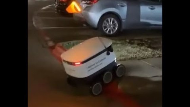 'delivery robot gets stuck'