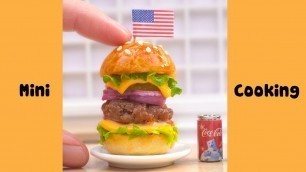 'Perfect Miniature Bacon Cheddar Burger @Miniature Cooking World'