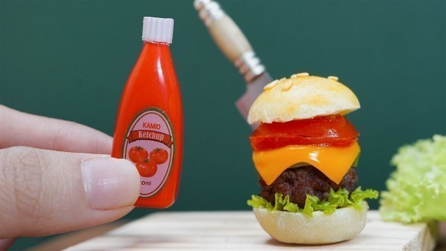 'How To Make Krabby Patty from Spongebob Squarepants | Miniature Cooking Mini Food'