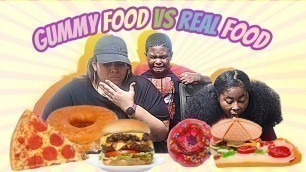 'GUMMY FOOD VS REAL FOOD | CHALLENGE | NEW VIDEO |THE OFFICIAL BAKER SQUAD'