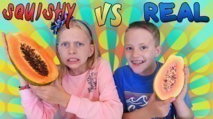 'Squishy vs Real with Alyssa - Bro vs Sis Challenge!'