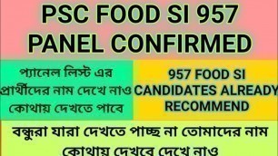 'FOOD SI 957 CANDIDATES CONFIRMED PANEL|CHECK HOW TO CHECK YOUR PANEL LIST|CLEAR ALL DOUBTS REGARDING'