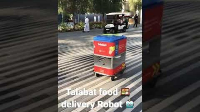 'Automatic Talabat food Delivery Robot in Dubai  expo 2020 #shorts #youtubeshort'