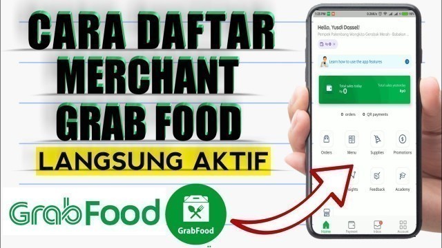 'Cara Daftar Grab Food Merchant Online Lewat HP | Daftar Merchant Grabfood| Tanda Tangan Kontrak VIDA'