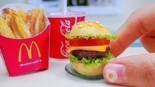 'Making Miniature McDonald\'s Burger Fast Food / Miniature Cooking Real Life ASMR'