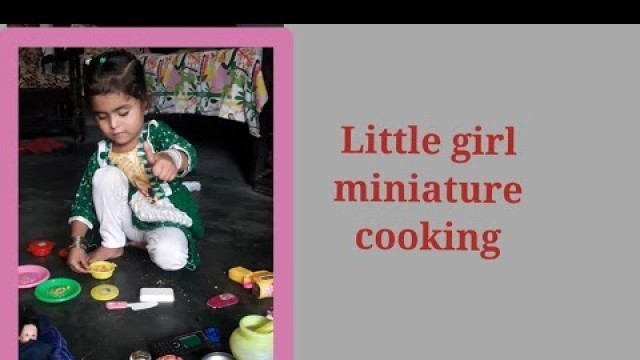 'Toy miniature food cooking . doll house.  plastic kitchen set playing.'