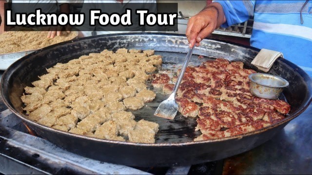 'Lucknow Food Tour | Tunday Kebab, Matar Chaat, Prakash Kulfi | Indian Street Food | Lucknow City'