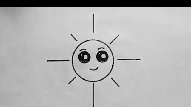 'How to draw a cute Sun. Cute Drawings.'