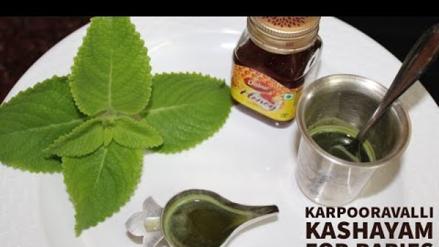 'How to cure cold and cough in babies | Karpooravalli Kashayam preparation, dosage, benefits in Tamil'