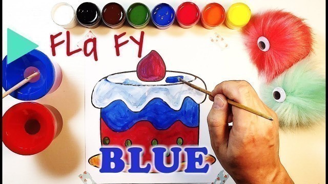 'Art for Kids hub Food  Cake | Coffee | Candy | Ice cream раскраскa торт для детей | colorante pastel'