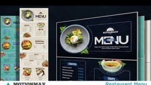 'Restaurant Menu | After Effects template'