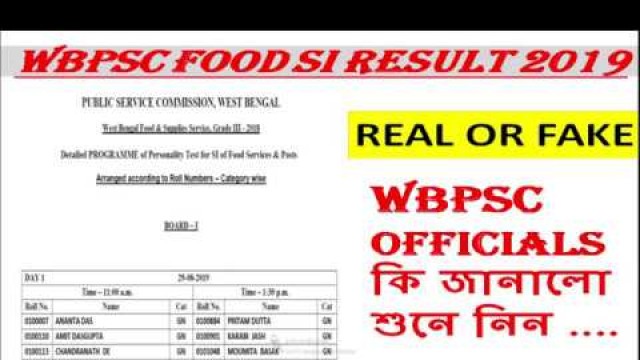 'FOOD SI RESULT 2019 REAL OR FAKE'