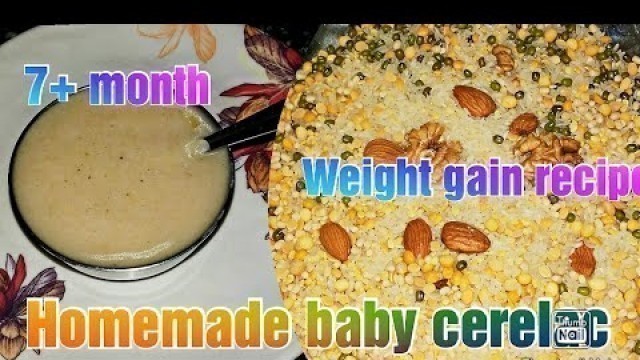 'Homemade baby cerelac/how to make baby cerelac at home Tamil/7month baby food/kanji/porridge recipe'