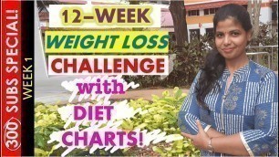 'WEIGHT LOSS DIET PLANS & TIPS IN TAMIL-KETO/LOW CARB | Week1- 2020 Weight Loss Challenge'