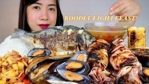 'FILIPINO BOODLE FIGHT FEAST! | KAMAYAN MUKBANG | FILIPINO FOODS | MUKBANG PHILIPPINES'