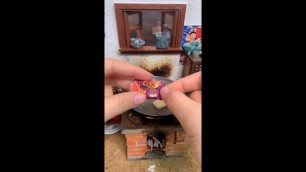 'Mini Real Food Cooking (instant noodles) | Fully Functional Miniature Kitchen'