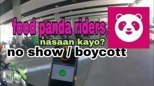 'food panda riders davao nag boycott.'