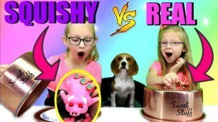 'SQUISHY vs REAL FOOD CHALLENGE!!!'