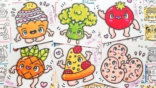 'How To Draw Food -  easy drawings  by Hello Cute Doodles'