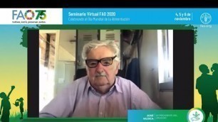 'Discurso José Mujica en Seminario de FAO: “Proyectando una nueva agenda de políticas post COVID-19\".'