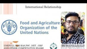 'Food & Agriculture Organization of United Nations (FAO)'