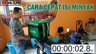 'RIDER GRABFOOD CARA CEPAT ISI MINYAK SEBAB ADA BEG KAT MOTOR'