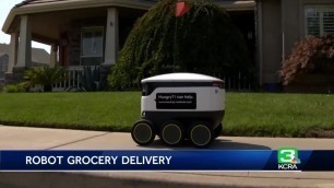 'Food delivery robots unveiled in Modesto neighborhood'