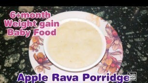 'Apple rava Porridge recipe for babies in Tamil/weight gain/6+month baby food recipes/how to make/'