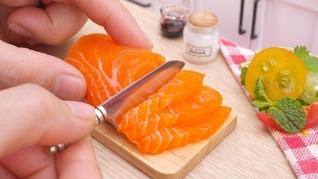 'Perfect Miniature Greek Yogurt Salmon Recipe | Easy Cooking Tiny Food With \"Tiny Cakes\"'