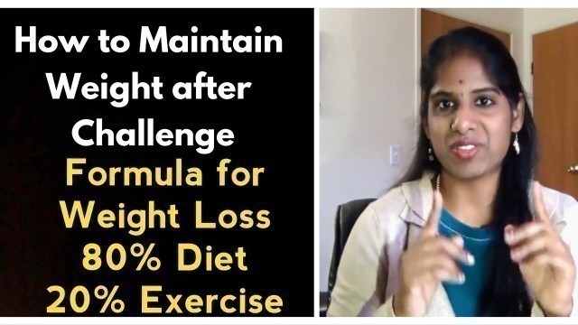 'Tips to Maintain Weight After Weight Loss | Weight Loss Challenge Tamil | Diet / Exercise Importance'