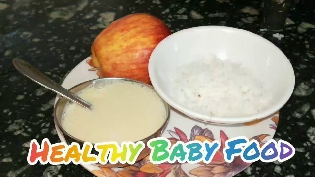 'weight gain recipe for babies / rice and apple puree in tamil/ 7+ month food for babies'