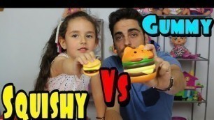 'SQUISHY FOOD VS REAL FOOD CHALLENGE!!! squishies vs realidad Zarola kids'