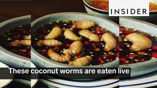 'These coconut worms are eaten live'