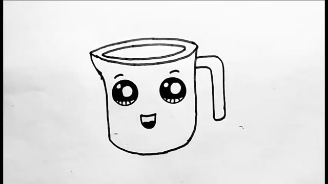 'How to draw a cute Mug. Cute Drawings. Drawing for kids.'