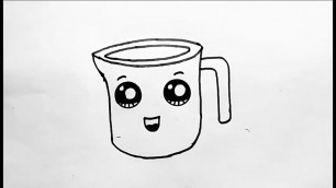 'How to draw a cute Mug. Cute Drawings. Drawing for kids.'