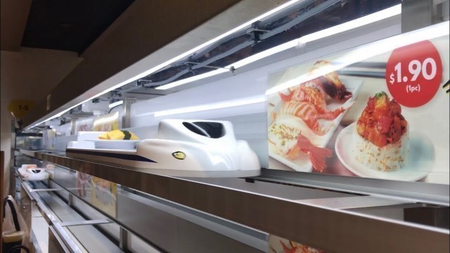 'Robot Sushi Restaurant | Robot Train Delivering Food'