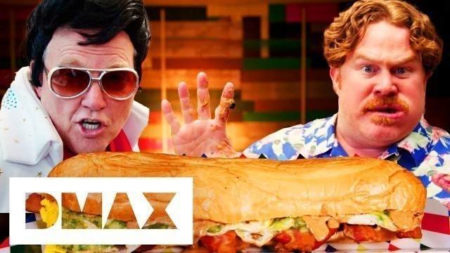 'Casey vs Elvis! Who Is The King Of This Food Challenge? | Man v Food'