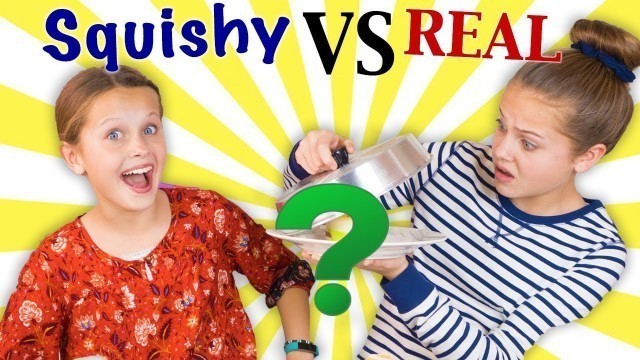 'Ultimate Squishy VS Real Food Challenge | Marissa and Brookie'