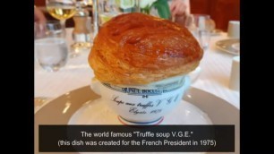 'The \'Paul Bocuse Menu\' at 3 Michelin star Paul Bocuse Restaurant in France'