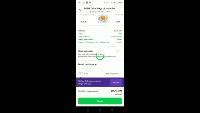 'cara order grabfood menggunakan promo'