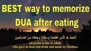 'Prayer/Dua after eating food ¦ Alhamdulillahillazi  ¦ beautiful & melodious lullaby 2 hours'