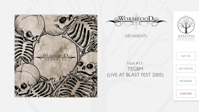 'Wormfood \"TEGBM [Live at Blast Fest 2005]\" (2012, Apathia Records)'