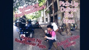 'Food Panda Riders Work / Ano ba ng Trabaho ng Food Panda Rider / pick-up and deliver'