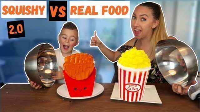 'SQUISHY FOOD VS REAL FOOD CHALLENGE (2.0) MET MAMA! | LAKAP JUNIOR'