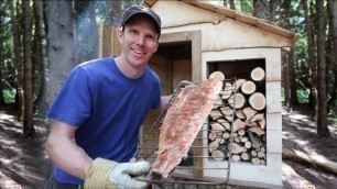 'Building a Smoke House - Meat Smoker (at the off grid cabin)'