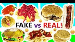 'FAKE & GUMMY FOOD vs REAL FOOD!'