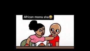 'African mother prayer for food with their her child