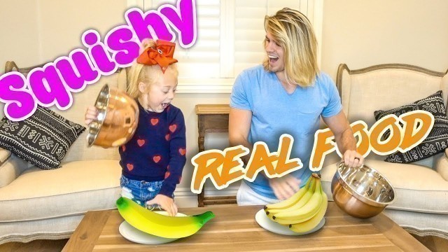 'EXTREME SQUISHY FOOD VS REAL FOOD!!! (Kids vs. Adults)'